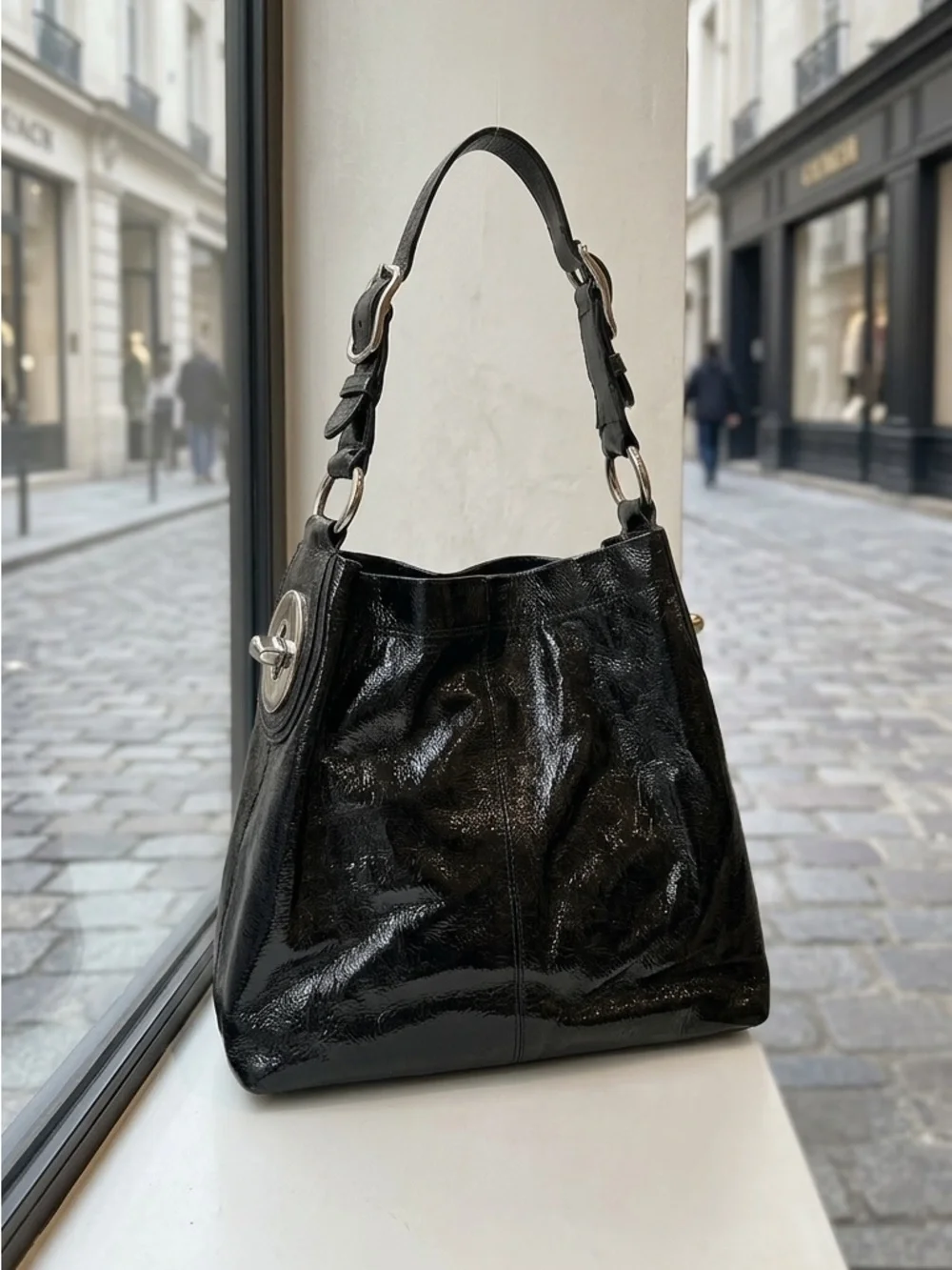 Coach Black patent Leather Satchel